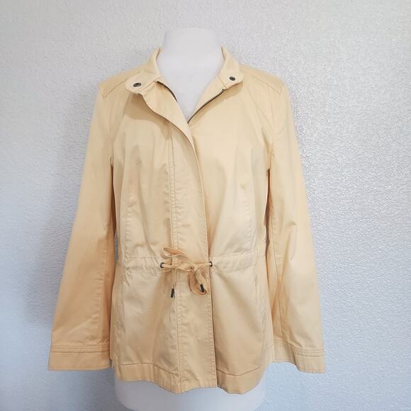 J. Jill Yellow Full Zip Jacket w/Pockets Size M Petite - Picture 1 of 12